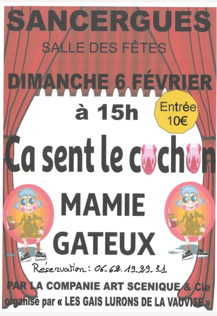 affiche ça sent le cochon 6 février 2022 Sancergues