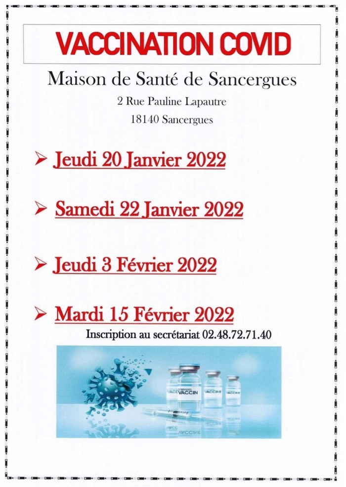 vaccination covid janvier février 2022