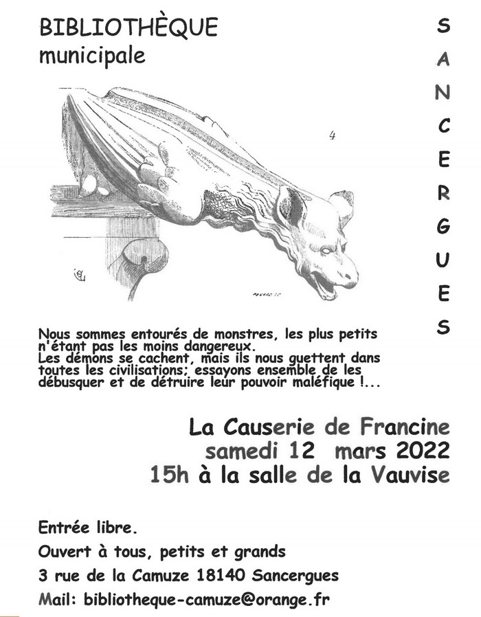 La causerie de Francine 12 mars 2022 Sancergues