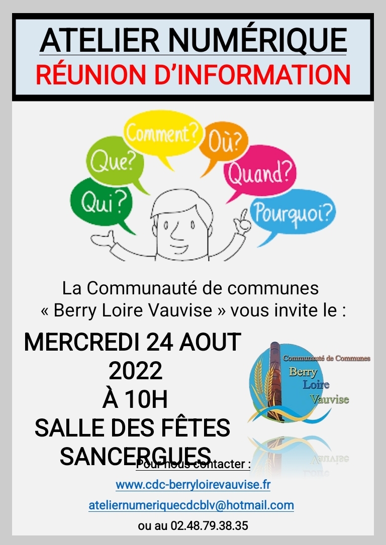 réunion info stage numérique 2022 Sancergues