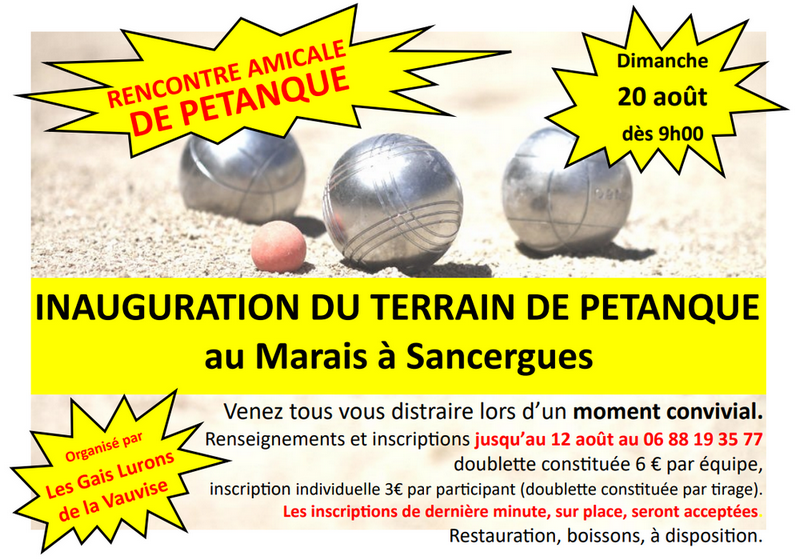 pétanque août 2023 Sancergues