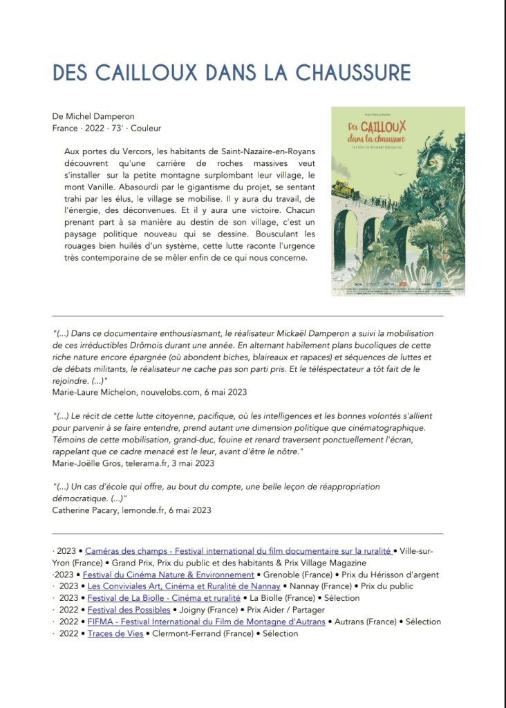 Les Saisons Documentaires Vendredi 21 mars 2025
