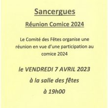Réunion Comice 2024 à Sancergues