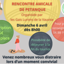 Rencontre amicale de pétanque le dimanche 6 avril 2025
