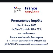 France Services Permanence impôts le mardi 13 mai 2025